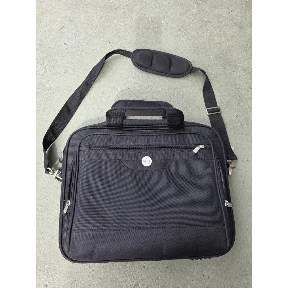 Dell Black Ballistic Nylon Laptop Messenger Bag Briefcase Professional Travel Z2